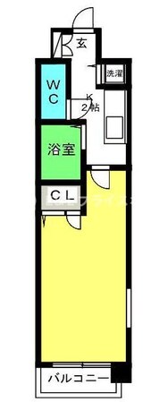 クィーンズ九大前の物件間取画像